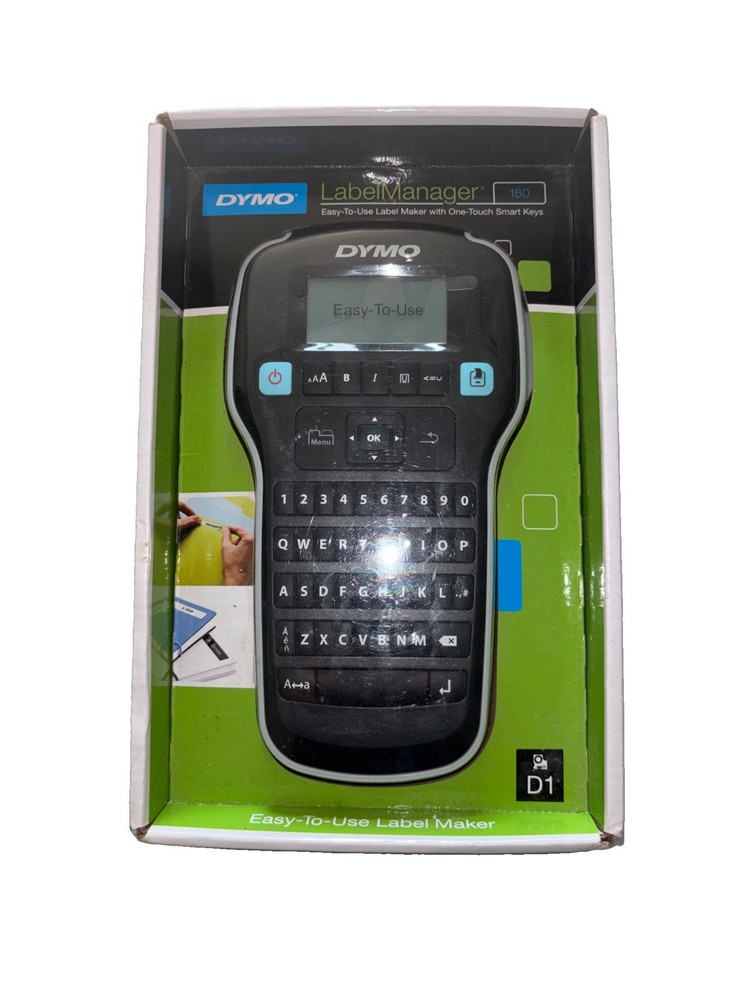 DYMO LabelManager 160 Portable Label Maker QWERTY Large Display One-Touch