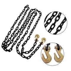 3,300 lbs G80 Transport Bundle Chain 1/4 Inch x 14 Ft with Clevis Grab Hooks