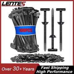 100 PCS Nylon Universal Cable Tie Buckle+Heavy Duty Self-Locking Zip Ties Holder