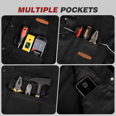 ARCCAPTAIN Welding Jacket 11oz FR Cotton Welding Lightweight S-3XL Sizes Black