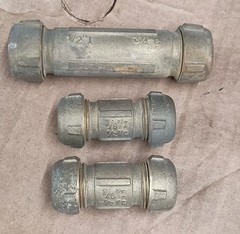 (3) Bronze Compression Couplings