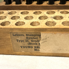 Antique YOUNG BROS. STAMP WORKS Alphabet Steel Stamp Set Type II US Govt 3/16