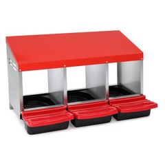 3 Compartments Hen Laying Box Metal Chicken Egg Nexting Boxes for Chicken Coop