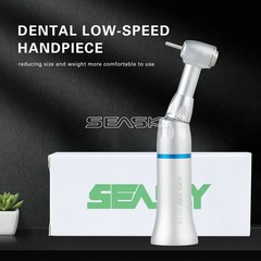 10 Dental Low Speed Handpiece 1:1 Contra Angle Push Button fit FG 1.6mm Burs USA