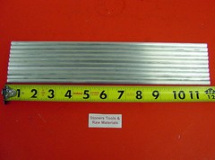 10 pieces 1/4″ ALUMINUM 6061 T6511 ROUND SOLID ROD 12″ long Extruded Lathe Stock
