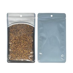 Clear Black Resealable Zip Poly Plastic Bag Pouch Hang Hole Option