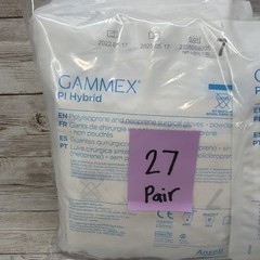 Gammex PI Hybrid Surgical Gloves Sterile Ansell *27 Pair* Size: 7 *See Date*5-25