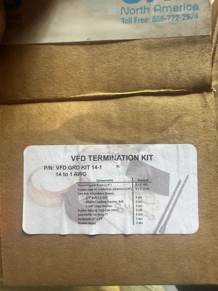 VFD Termination Kit 14 to 1 AWG.