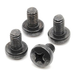 Stainless Screws for Audi A4 License Plates (Set of 4, Black, Rear)