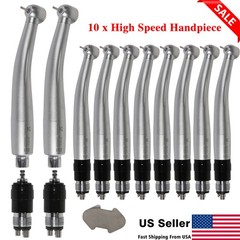 10 PCS NSK Style Dental High Speed Turbine Handpiece with Quick Coupler 4Hole M4