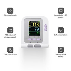 Digital Blood Pressure Monitor Arm Upper NIBP Meter Pulse Rate+4 Cuffs+Software