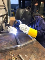 Tillman 1328 Top Grain Pearl Goatskin Leather TIG Protective Welding Gloves S-XL