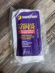 TECHCLEAN WIPER TechSpray 2350-100, Class 100 Cleanroom Qualified 8″ x 10″ 100ct