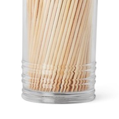 600 Pcs, Natural Bamboo Toothpicks 3 Bottle Dispenser Home Party