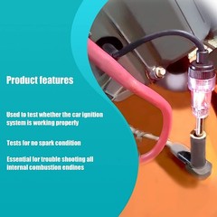 2Pcs Inline Spark Plug Tester, Small Motor Vehicle Engine Ignition Color: 2Pcs