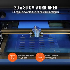 50W CO2 Laser Engraving Machines Laser Engraving 300*200mm 1-350 mm/s Kit Tools