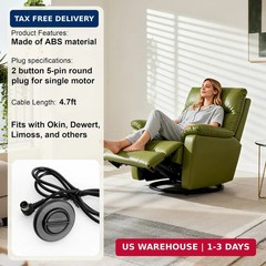 Fromann Recliner Switching 2 Button 5 Pin Round Hand Control Handset | Electric
