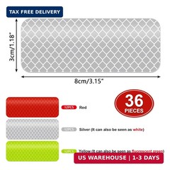 Reflective Stickers – 36 PCS High Visibility Reflective Tape Waterproof Strip…