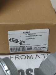 APPLETON,ST-45150,LIQUID TIGHT 1-1/2 INCH 45 DEG CONDUIT CONNECTORS BOX OF 2 NEW