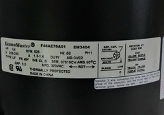 A/C Condenser Fan Motor 1/4 HP 825 RPM Replacement for Fasco D934 with Capacitor