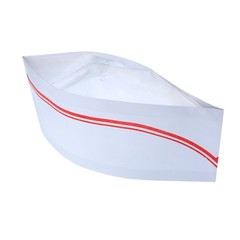BBTO 10 Pieces Soda Jerk Paper Hats Food Server Cap 11.6 inches, Red Strips