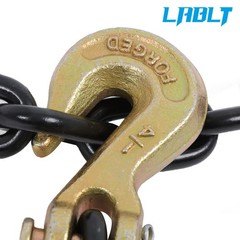 LABLT G80 Transport Binder Chain 1/4 Inch × 14 Ft | Chain with Clevis Grab Hooks