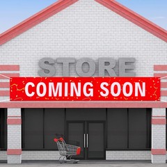 Large Coming Soon Sign Banner Outdoor Indoor 1.6 x 9.8 feet, multi-colored