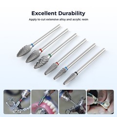Dental Lab Tungsten Carbide Burs HP 2.35mm Polishing Bur for Low Speed Handpiece