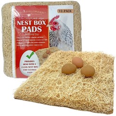 Pecking Order Chicken Nest Box Pads 10 Pack, Made with Great Lakes Aspen Excelsi