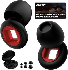 Artevive Earplugs Motorcycle.Earplugs for Sleeping Noise One Size, Black Red
