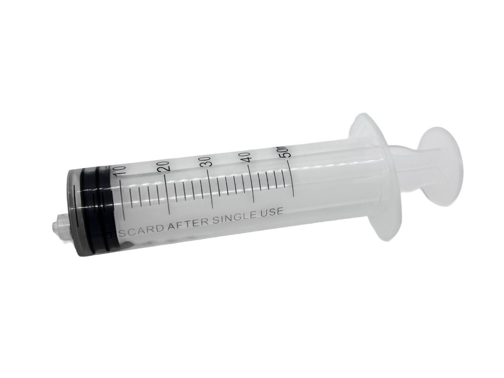 5 Pack 50ml Luer Lock Syringes Sterile, Individually Sealed, Disposable Medical