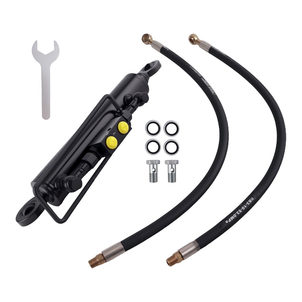 Hydraulic Top Link For Cat.1-1 With Locking Block 16 1/8-22 7/16” With 2X Hoses