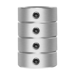 7/8 Bore Zinc Plated Shaft Collars, Solid Steel, Set Screws Style, Industrial