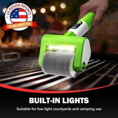 Electric Grill Brush, 2-Speed BBQ Grill Brush with LED Light/Screen Powerful