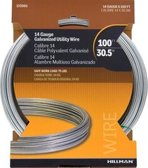 Galvanized Steel Wire 14 Gauge 100 Ft Coil for Fencing, Tying, DIY Projects