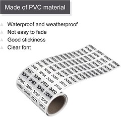 1-20000 Consecutive Number Label Stickers Inventory Control Adhesive Waterproof