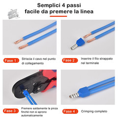 115 Brown Electric Capicorda 2x1mm² – Compass Terminals for Industrial Cables