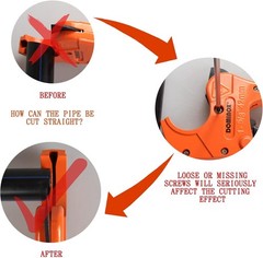 DOMINOX PVC Pipe Cutter, Ratchet PVC Cutting Tool, Cuts up to 2-1/2″ Pipe