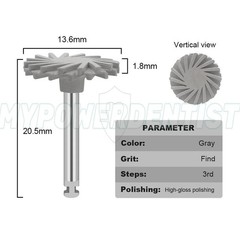 Dental Polishing Wheel Diamond Ceramic Twist RA Radial EVE Coarse/Medium/Fine