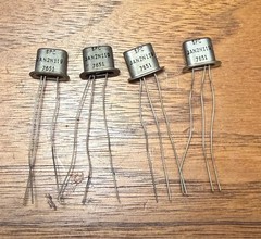 (4) SPC JAN 2N119 NPN Silicon Vintage Transistors Top Hat NOS Mil Spec