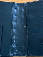 Vintage Levenger black Leather disc binder planner Circa date Book & notes NICE