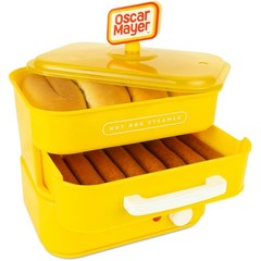 Diner-Style Hot Dog Steamer for 8 with Bun Warmer – Easy and Efficient Cooking