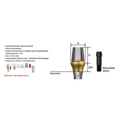 Titanium Straight Cemented Abutment D4.5/5.0/6.0 For Osstem Hiossen TS Regular