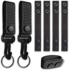 6Pcs Nylon Duty Belt Keepers for Duty Belt, Tactical Belt Loop Clip Molle Key Ho