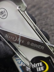 (QTY 2) Nite Ize SB5-03-11: Silver Stainless Steel Dual Carabiner 100 LB Size 5