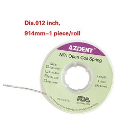 AZDENT Dental Ortho 914mm NITI Open Coil Springs 012*030″/010*030 Dia.010 inch