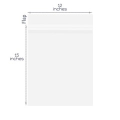Golden State Art, 12 x 15 Acid-Free Crystal Clear Sleeves Bags for Prints, Photo