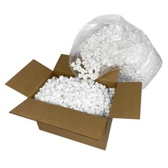 Uoffice Peanuts 3.5 Cu. Ft. 22.5 Gallons S Shaped Cushioning 1-Pack White