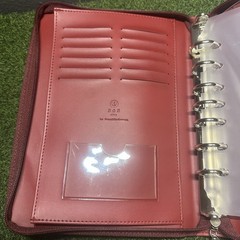 Franklin Covey 365 Day One Red Planner Organizer 7 Ring Handles Faux Leather Zip