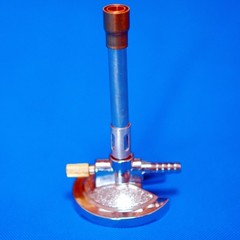Dental Lab Bunsen Burner Single Adjustable Tube Gas Light with Needle Valve